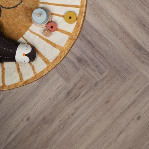 Klik PVC Visgraat Grijs eiken Douwes Dekker salmiak - Afbeelding 1