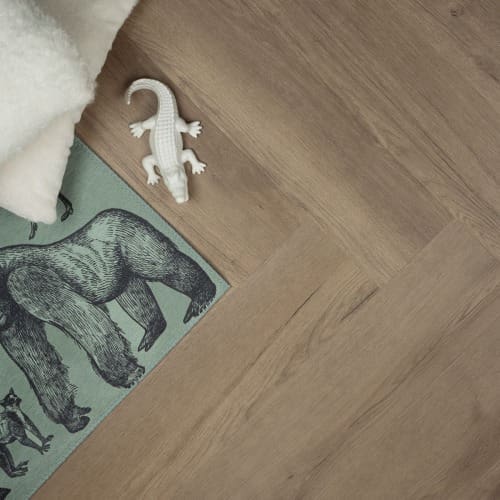 Plak PVC Visgraat Donker eiken Douwes Dekker spekkoek - Afbeelding 1