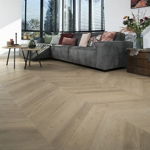 Klik PVC Hongaarse punt Licht eiken Boterkoek Douwes Dekker - Afbeelding 3
