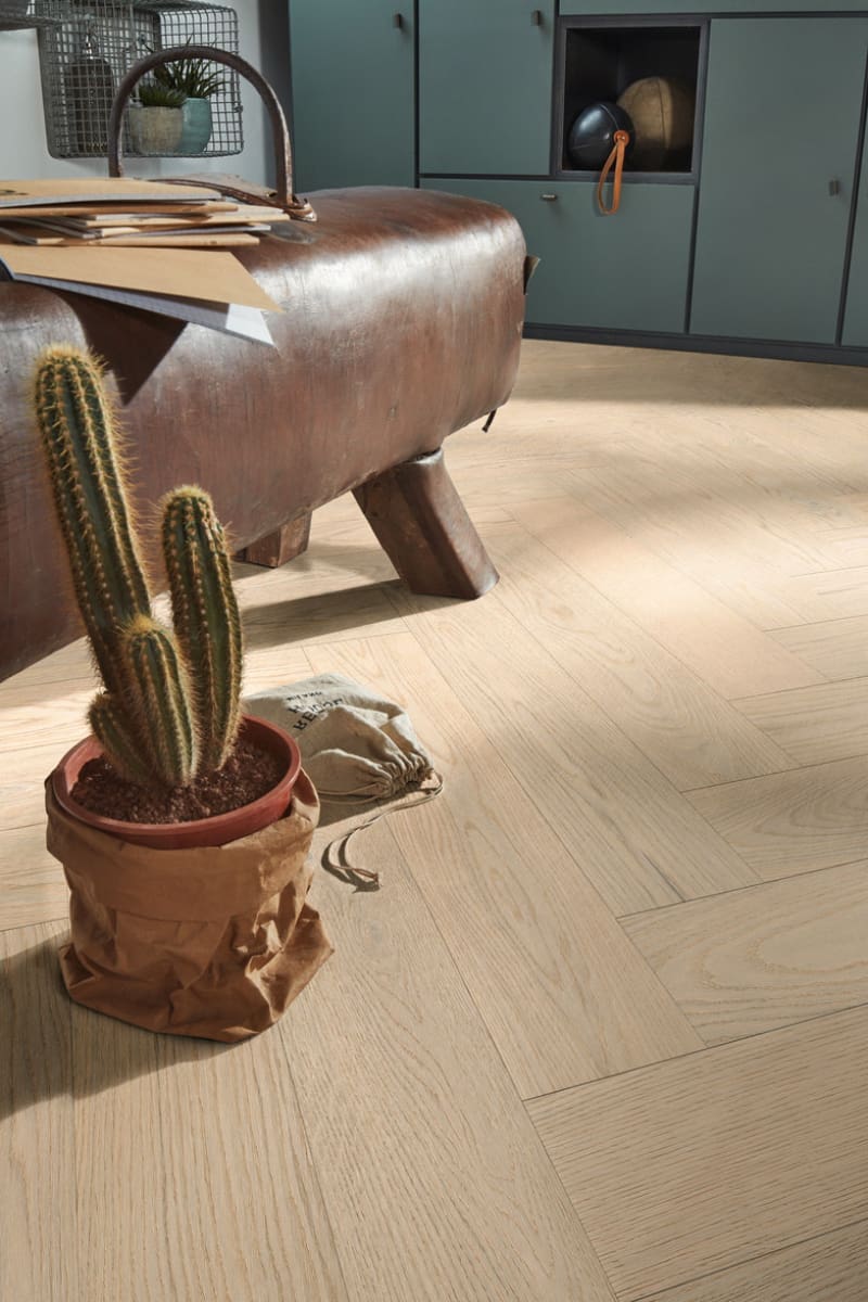 Floer Hybride Hout - Wit Eiken Visgraat - Afbeelding 2