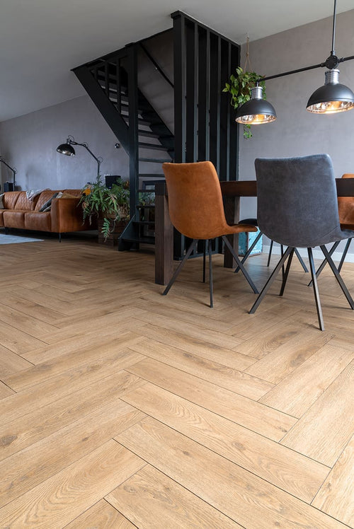 Floer Visgraat Laminaat - Bruin Eiken - Afbeelding 5