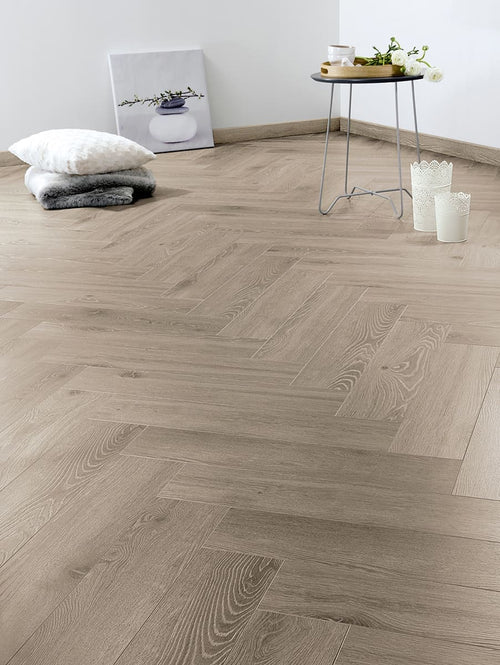 Floer Visgraat Laminaat - Vergrijsd Eiken - Afbeelding 3