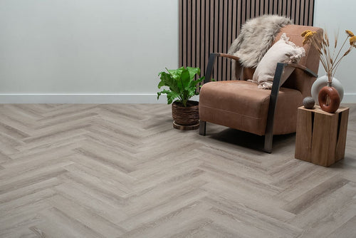 Floer Visgraat PVC - Grijs Eiken - Afbeelding 5