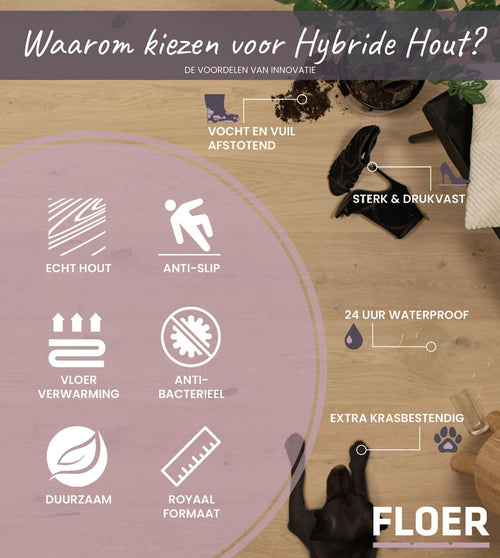 Floer Hybride Hout - Gerookt Naturel Eiken Subtiel - Afbeelding 8