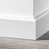 Koloniale plint 90x15 wit voorgelakt RAL 9010 - 240 cm